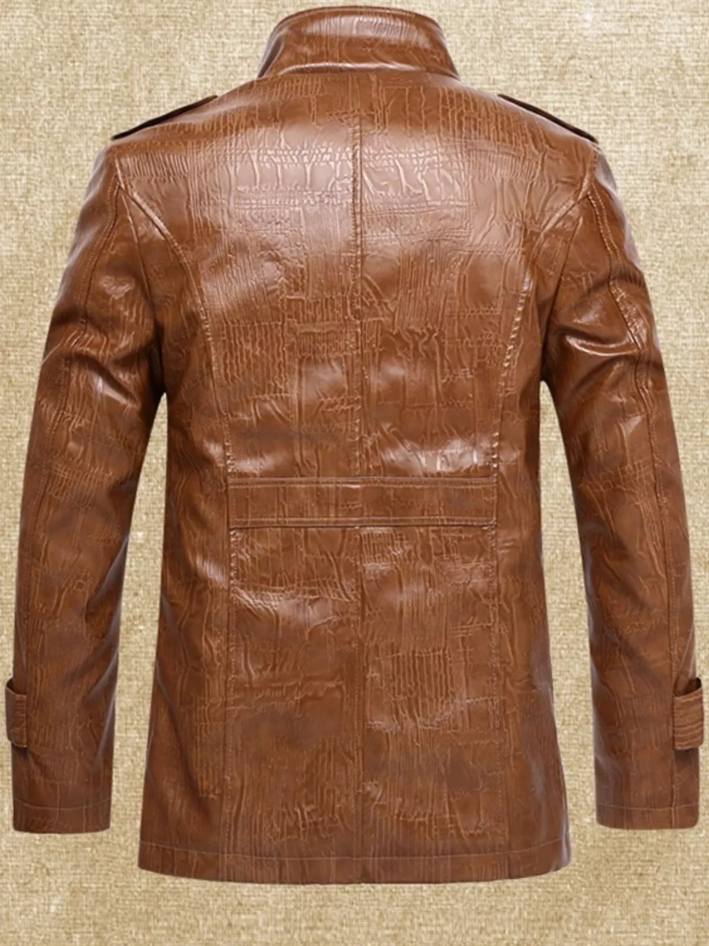Men's Plus Size Button Up Fleece Lined Coat, image 4