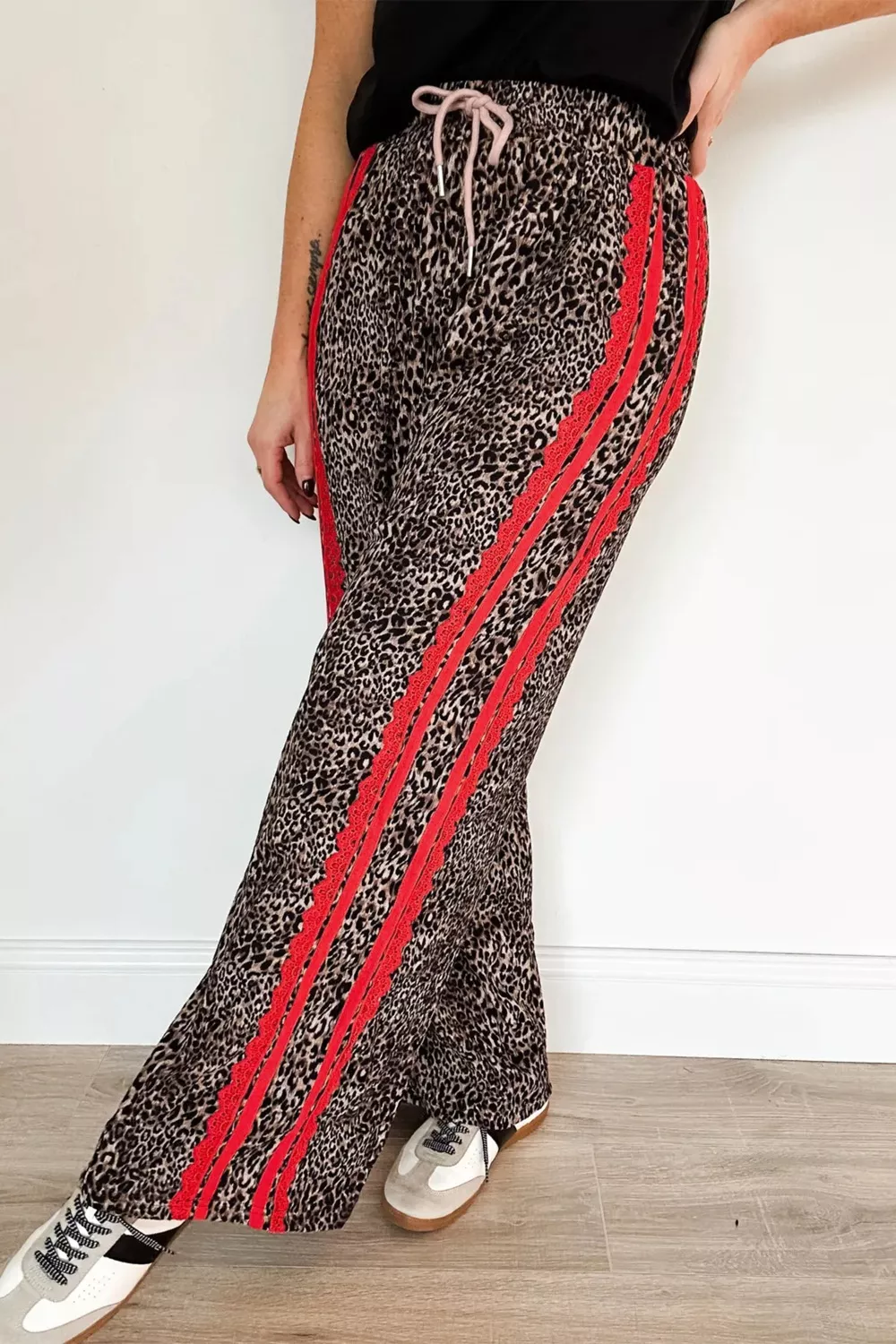 Leopard Print Wide Leg Pants, image 3