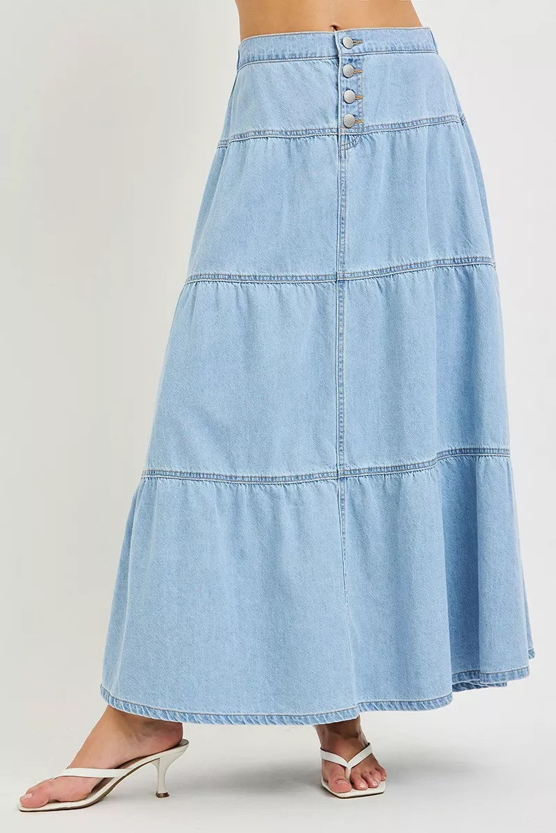 High Rise Ruffle Long Skirts, image 4