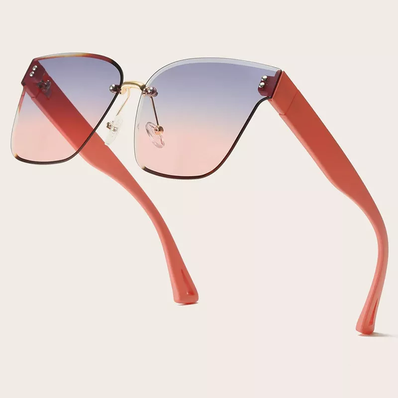 Tinted Lenses Rimless Sunglasses, image 5