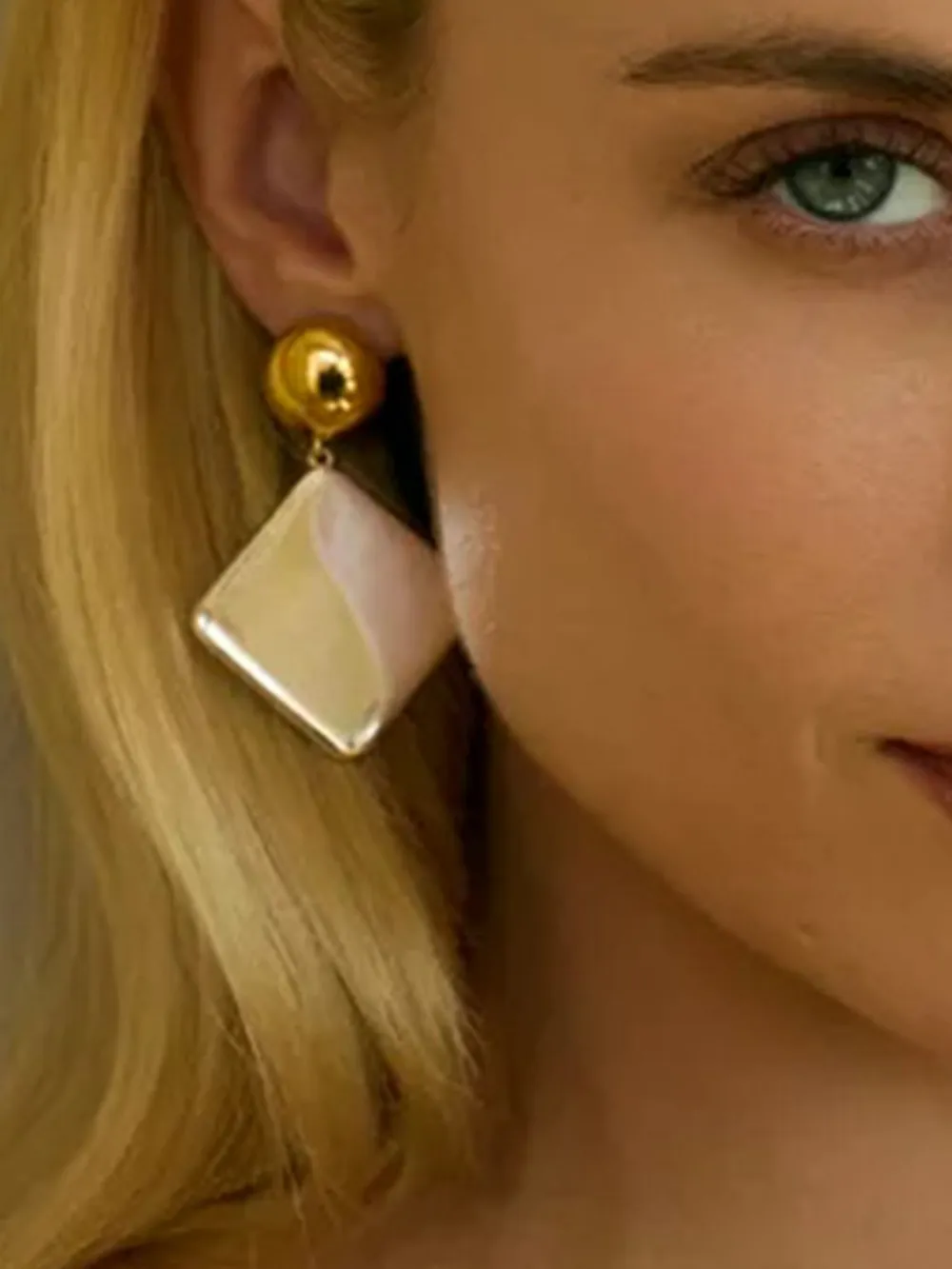 Square Shape Drop Earrings, image 5