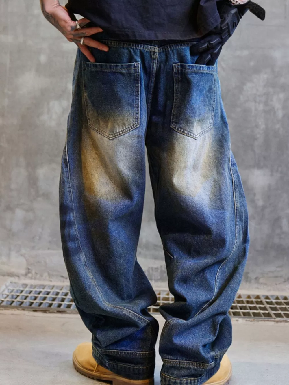 Men's Full Size Distressed Wide Leg Jeans Plus Size, image 6