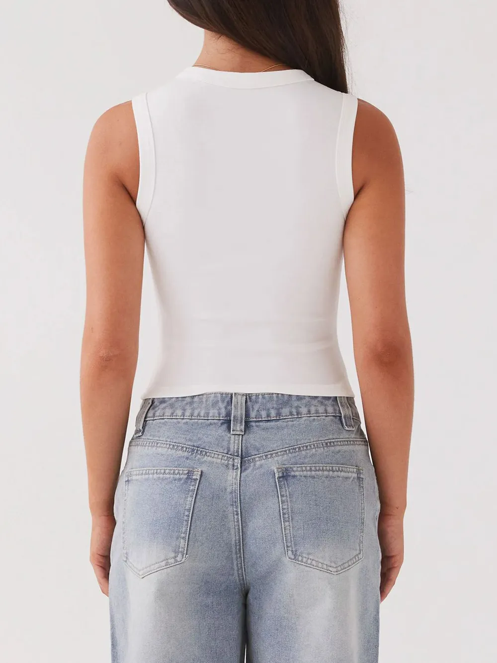 Button Up Round Neck Tank, image 10