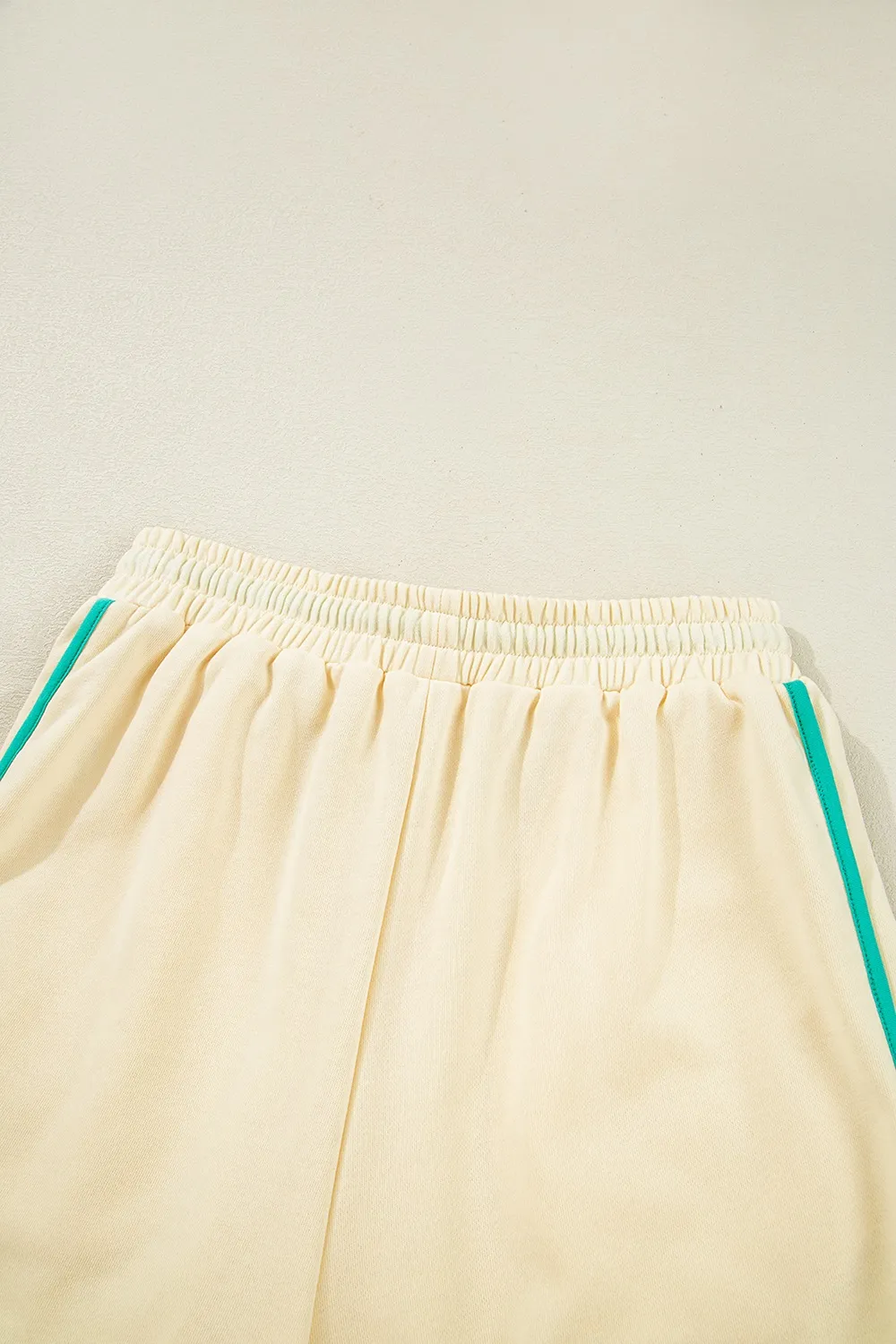 Contrast Round Neck Top and Shorts Set, image 7