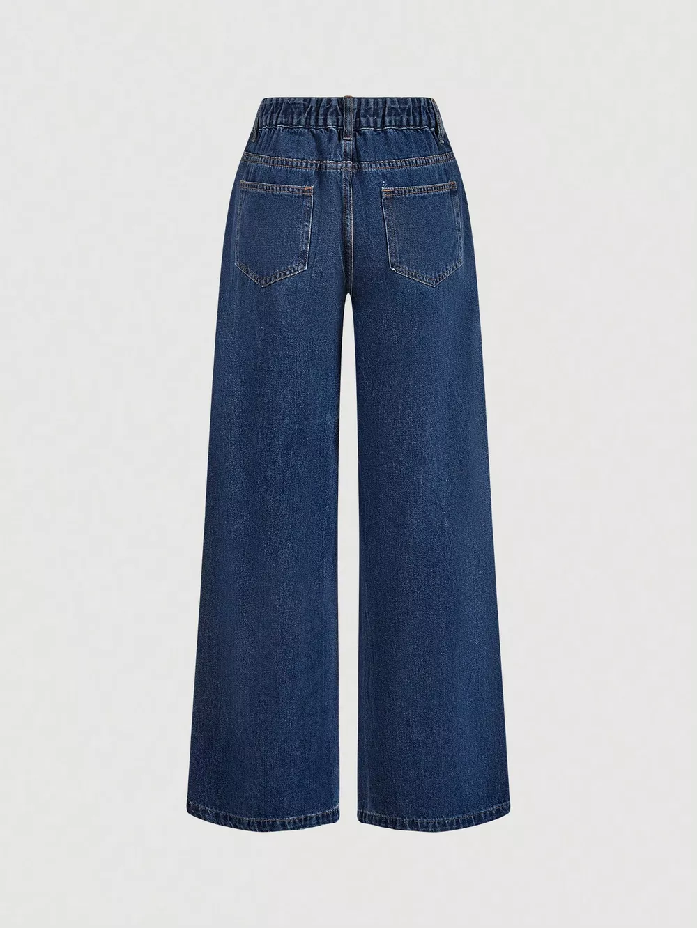 Halter Neck Denim Vest and Wide-Leg Jeans Set, image 6