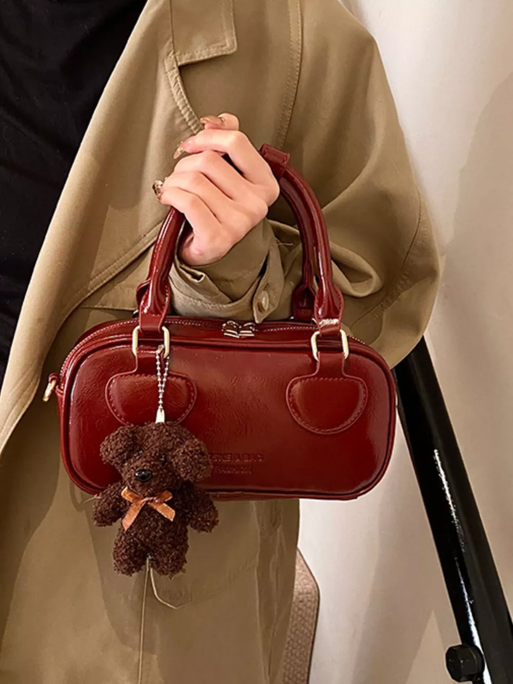 Vintage Style Crossbody Bag with Charm, image 11