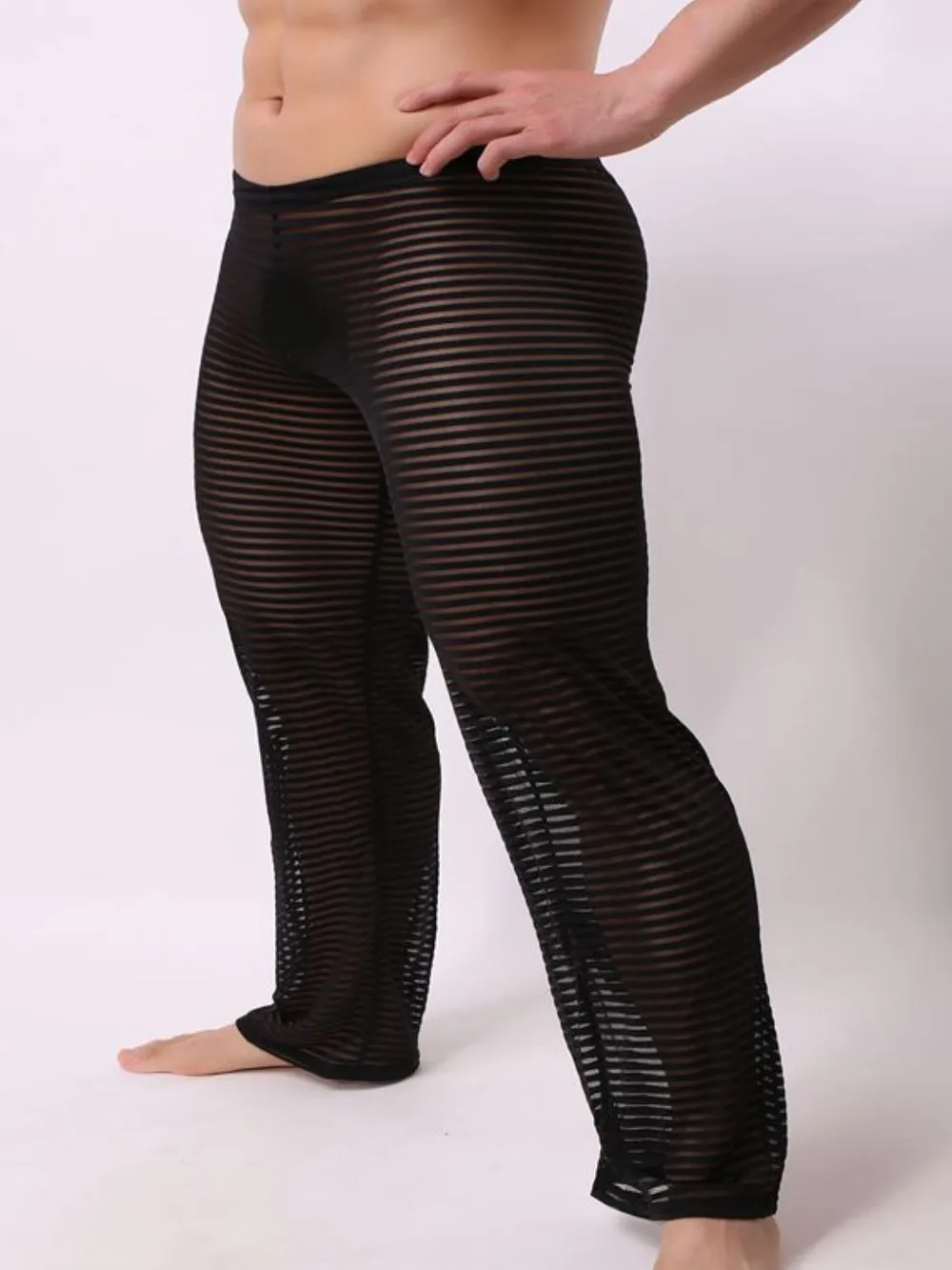 Men's Striped Sheer Pants