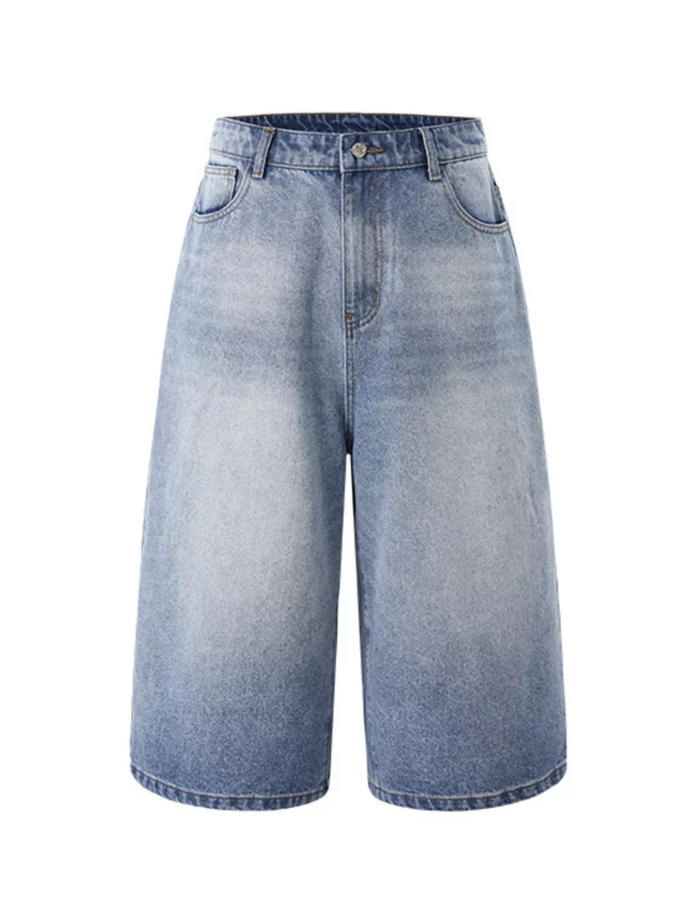 Men's Wide Leg Denim Shorts, image 11