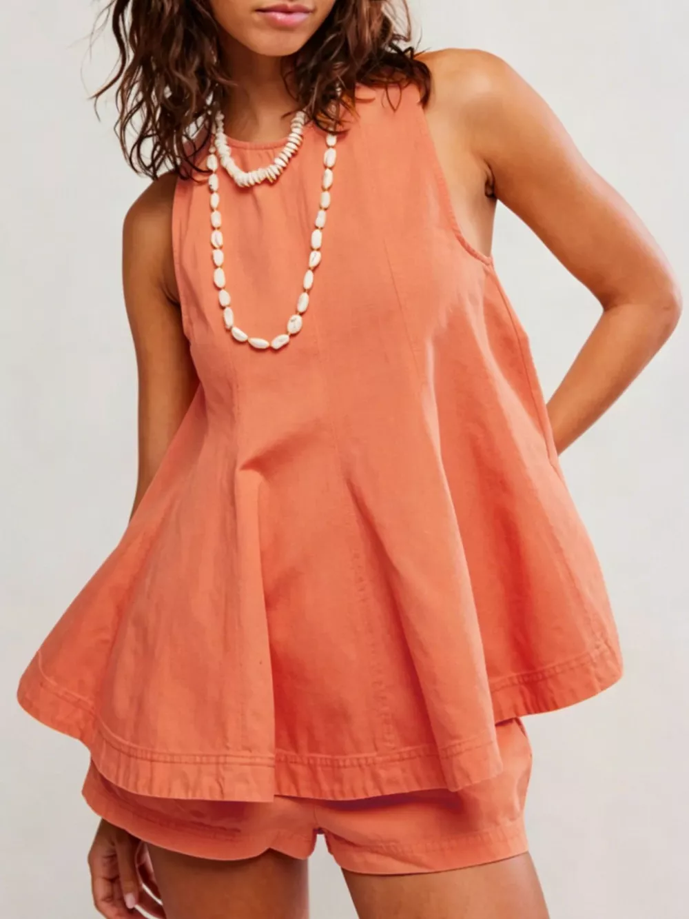 Sleeveless Top and Shorts Denim Set, image 7