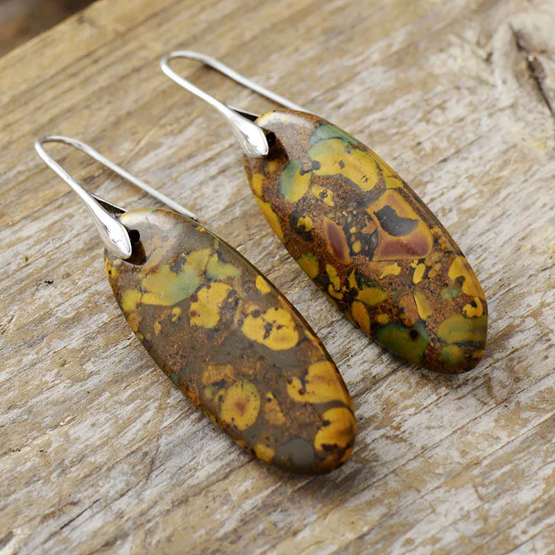 Natural Stone Copper Dangle Earrings, image 4
