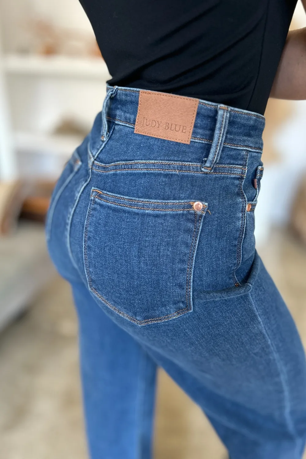 Full Size High Rise Straight Jeans, image 6