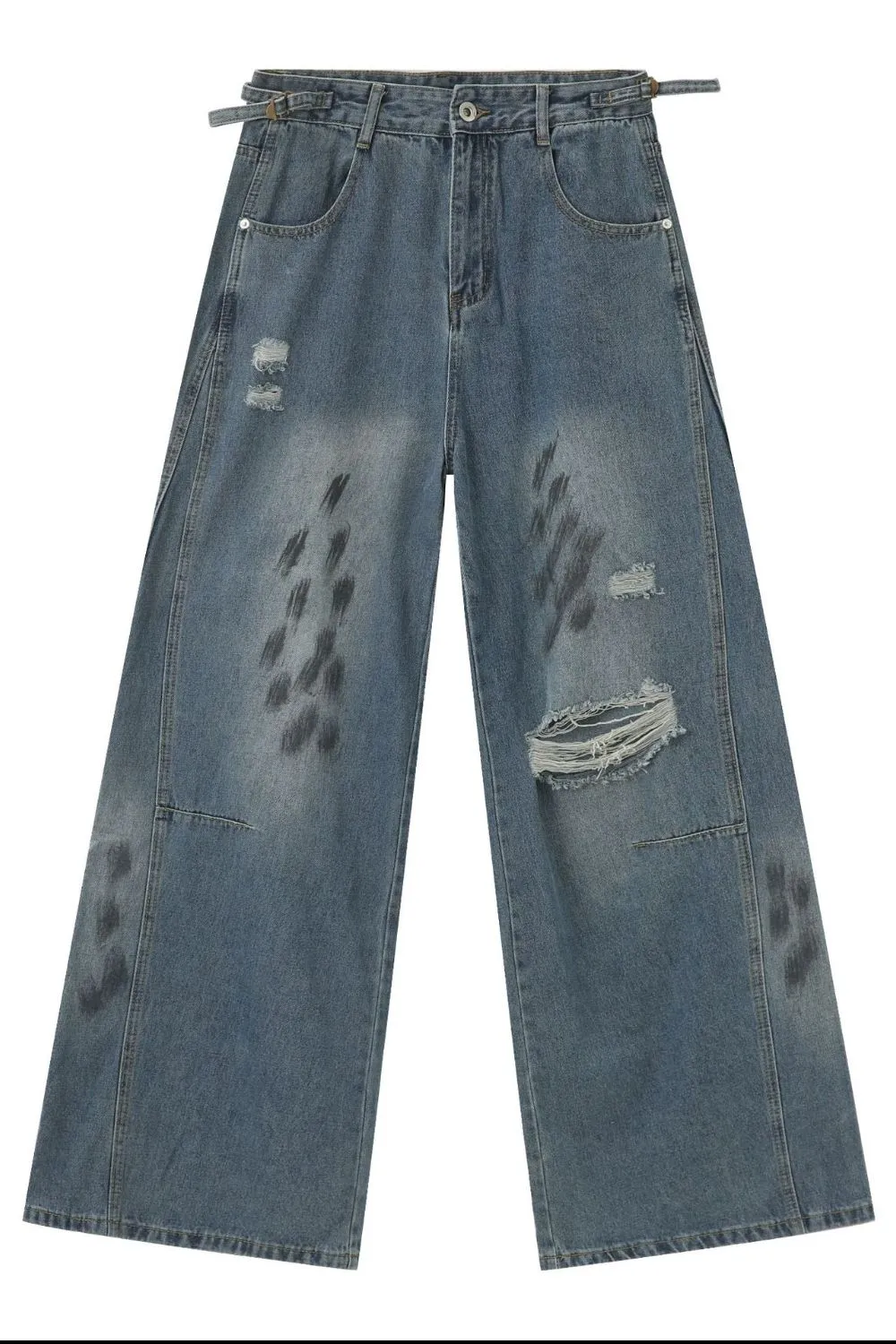 Men's Distressed Baggy Jeans, image 6