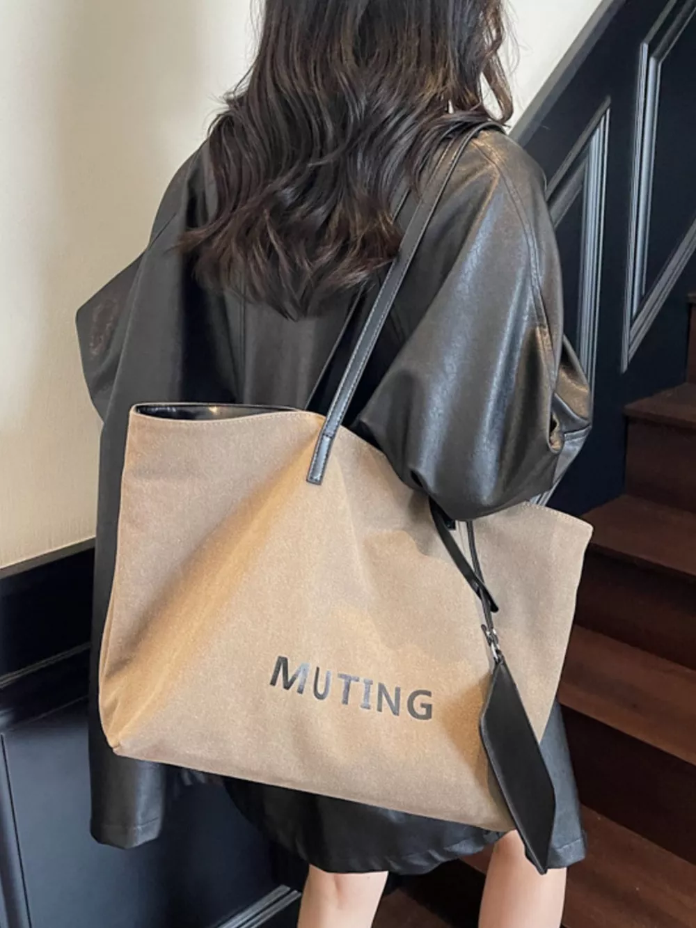 Casual Canvas Tote Shoulder Bag, image 4