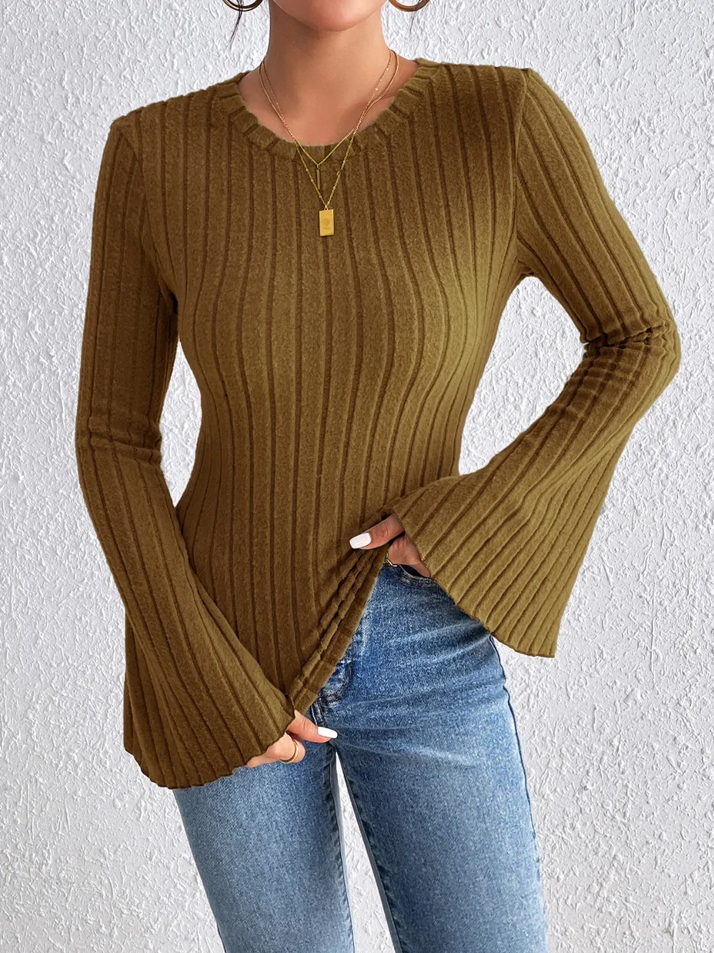 Round Neck Flare Sleeve T-Shirt, image 7