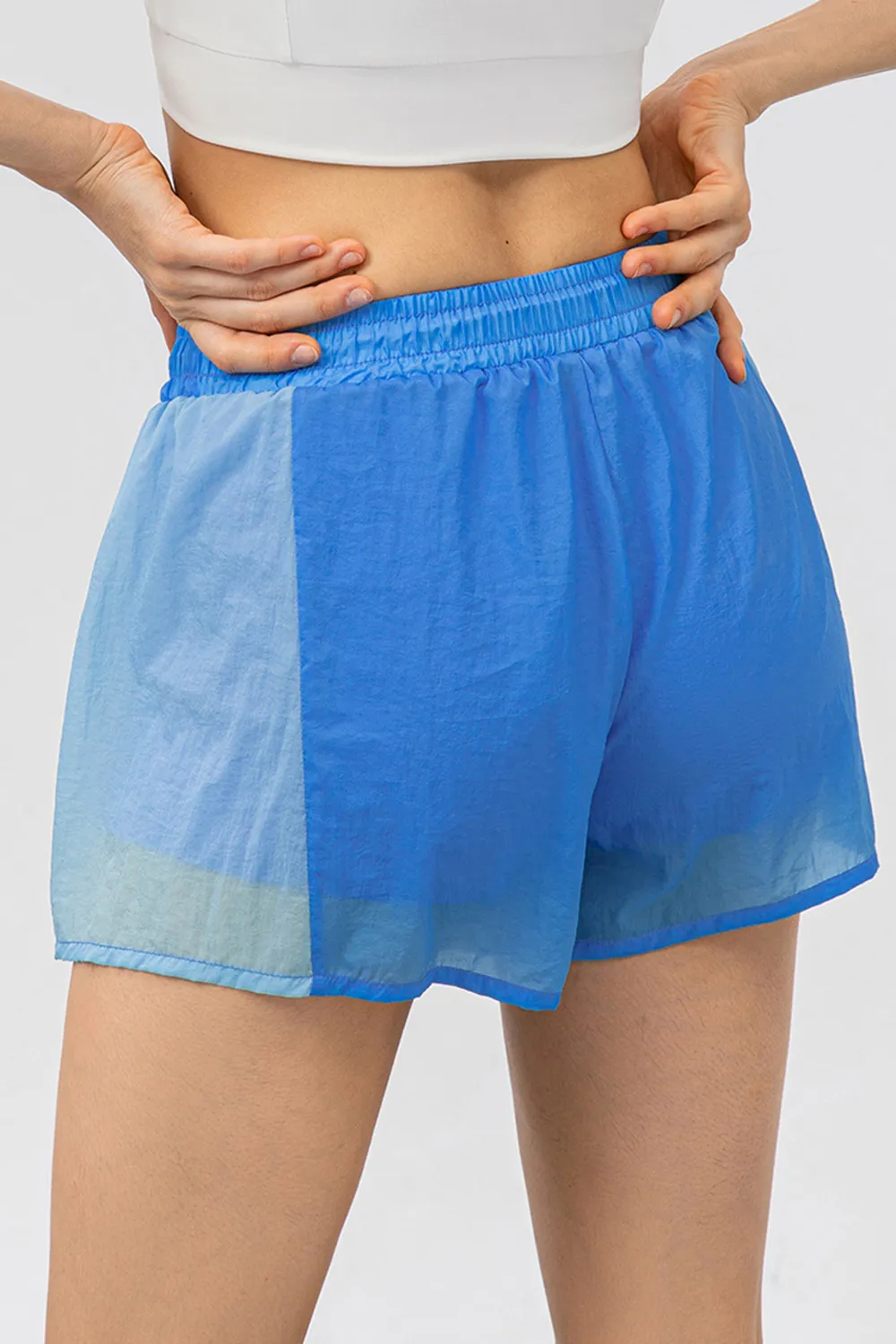 Color Block Drawstring Active Shorts, image 3