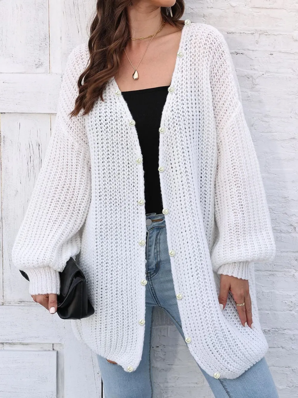 Open Front Long Sleeve Cardigan, image 6