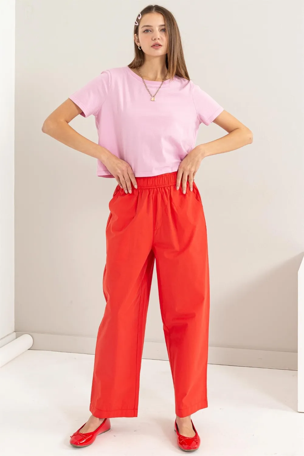 Round Neck Cropped T-Shirt, image 5