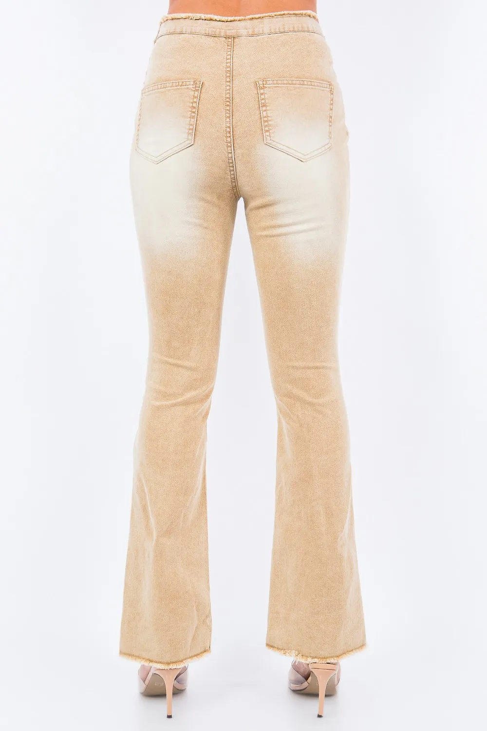 V-Cut Ruched Flare Pants, image 5