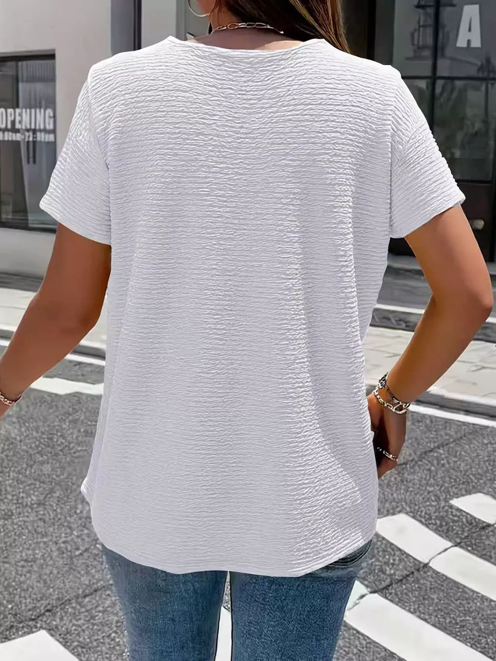 Textured Short Sleeve Top, image 6