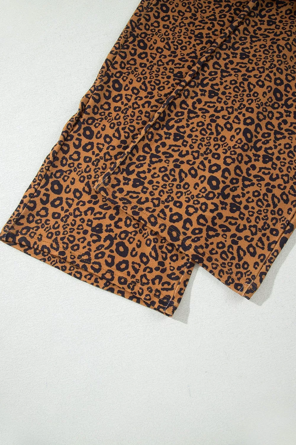 Leopard Print Long Sleeve Top Relaxed Pant Set, image 10