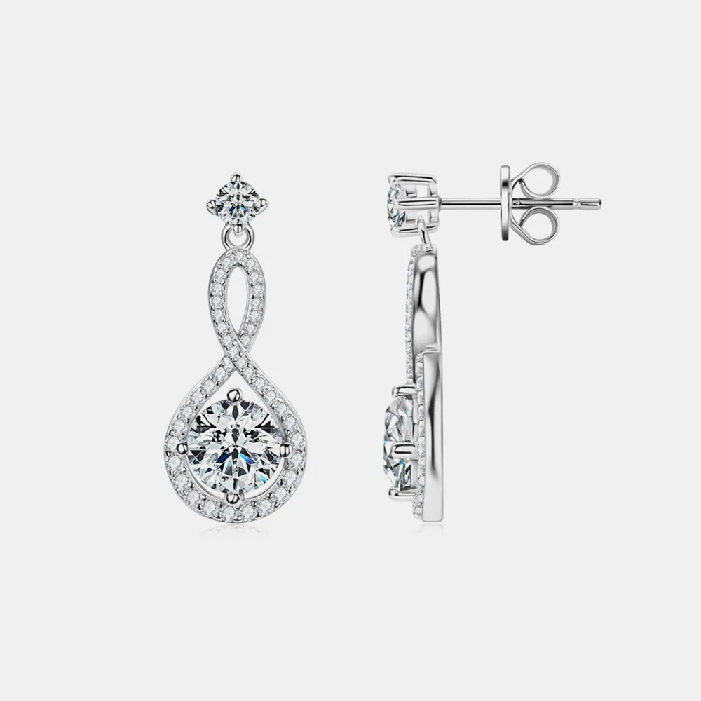 1 Carat Moissanite 925 Sterling Silver Earrings, image 11