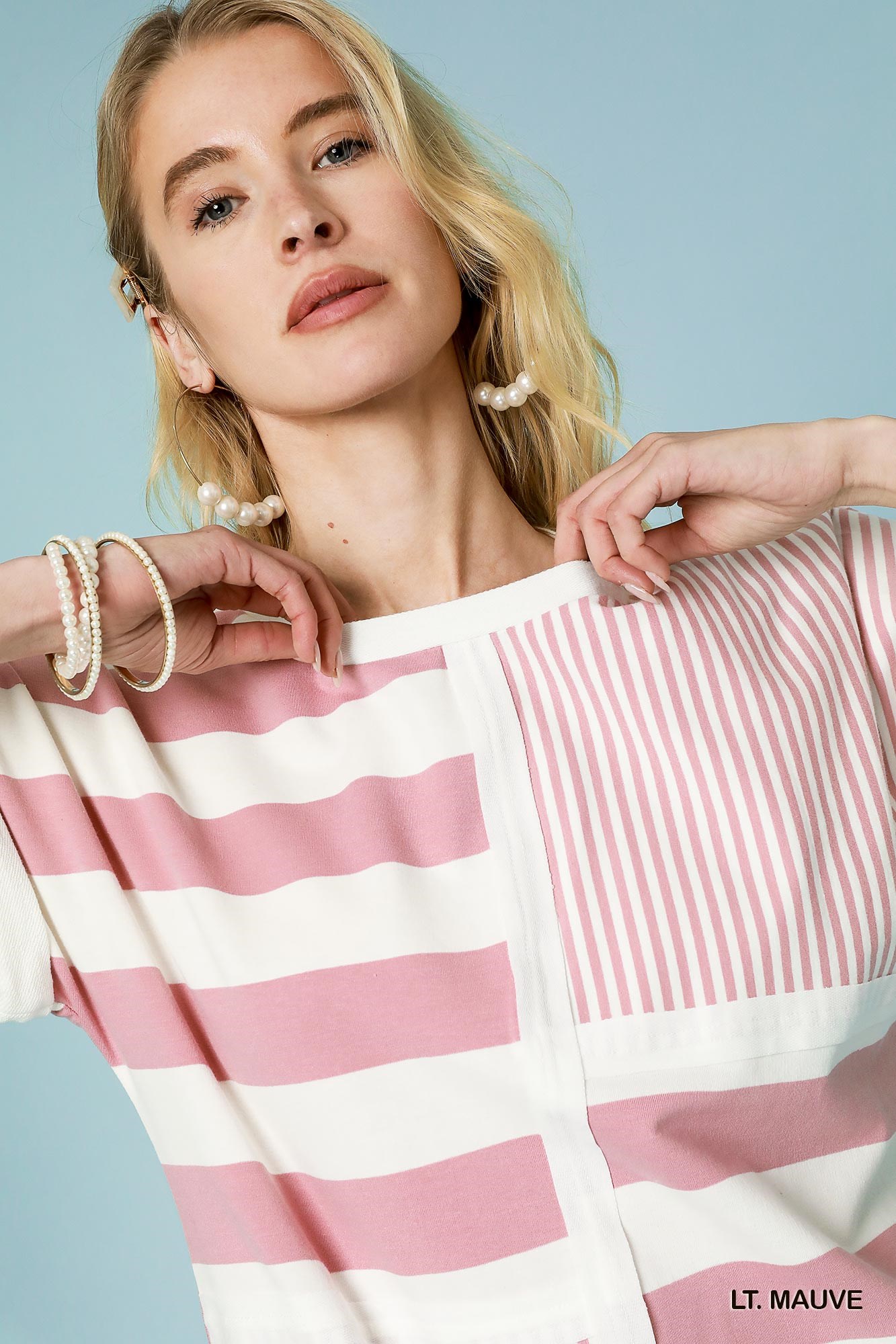 Mixed Striped Short Sleeve Romper, image 5