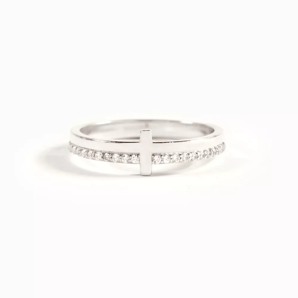 925 Sterling Silver Cross Ring, image 6
