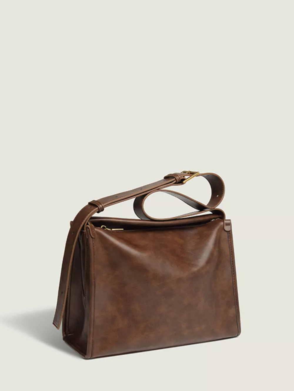 Vintage Style Leather Shoulder Bag, image 3