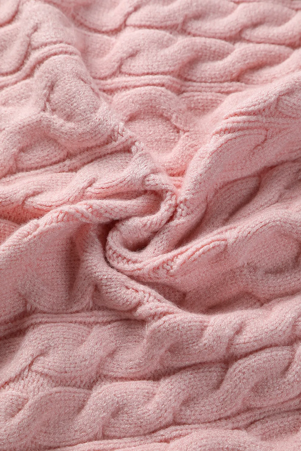 Cable-Knit Off-Shoulder Long Sleeve Sweater, image 3