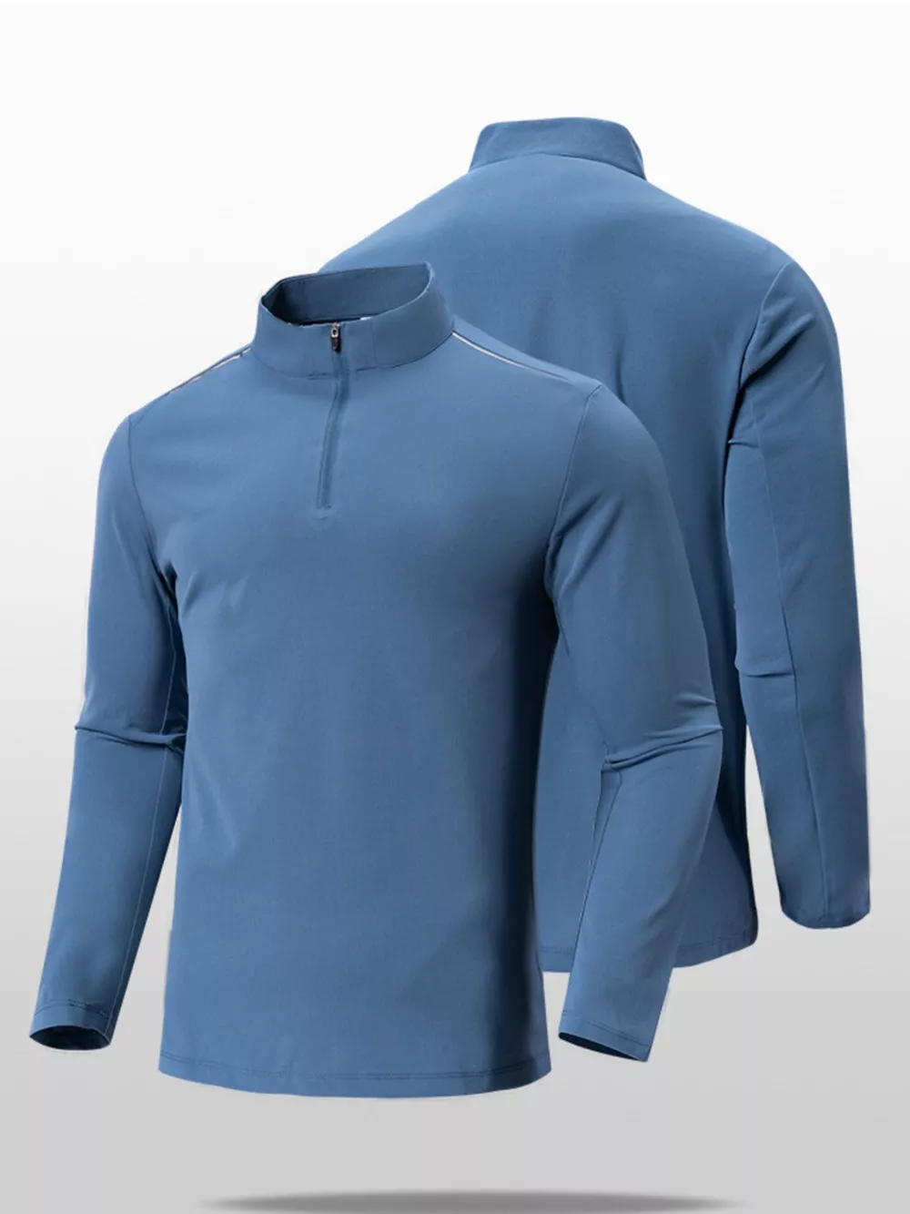 Men's Plus Size Long Sleeve Quarter T-Shirt, image 6