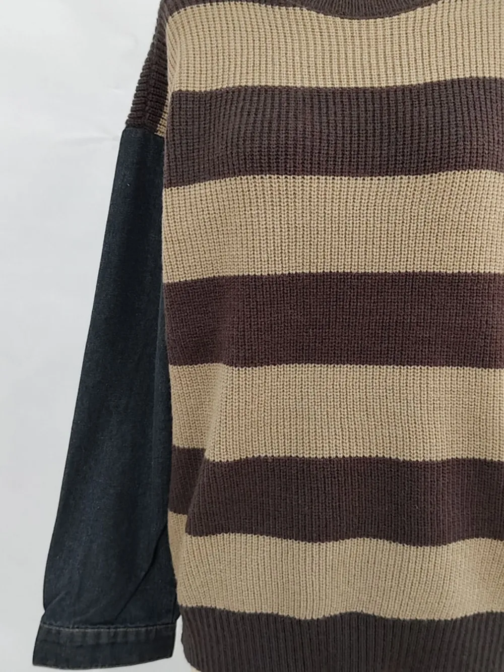 Contrast Round Neck Long Sleeve Sweater, image 13