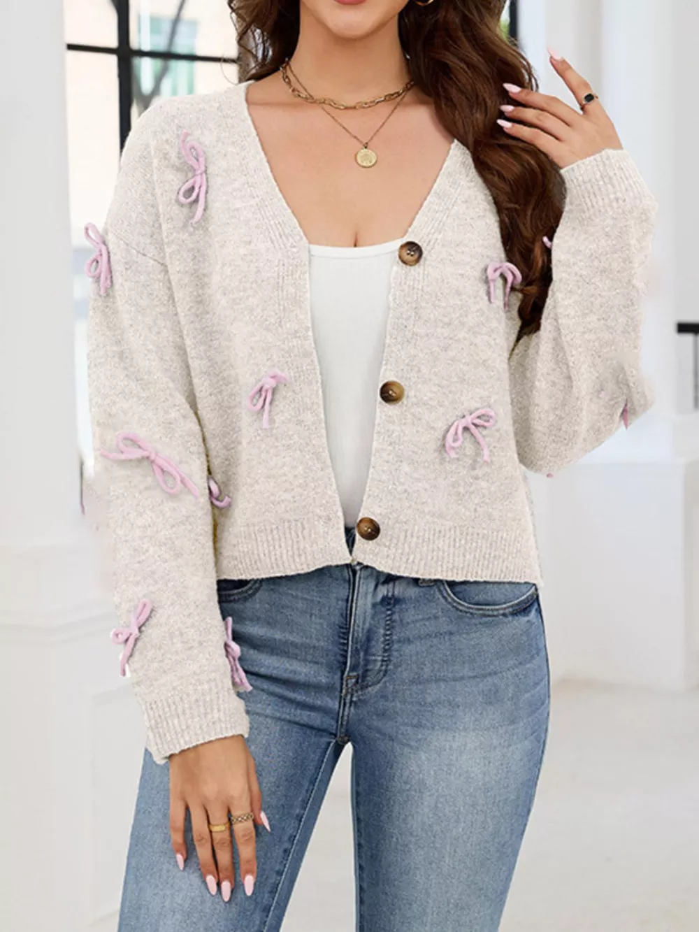 Bow Button Up Cardigan, image 10