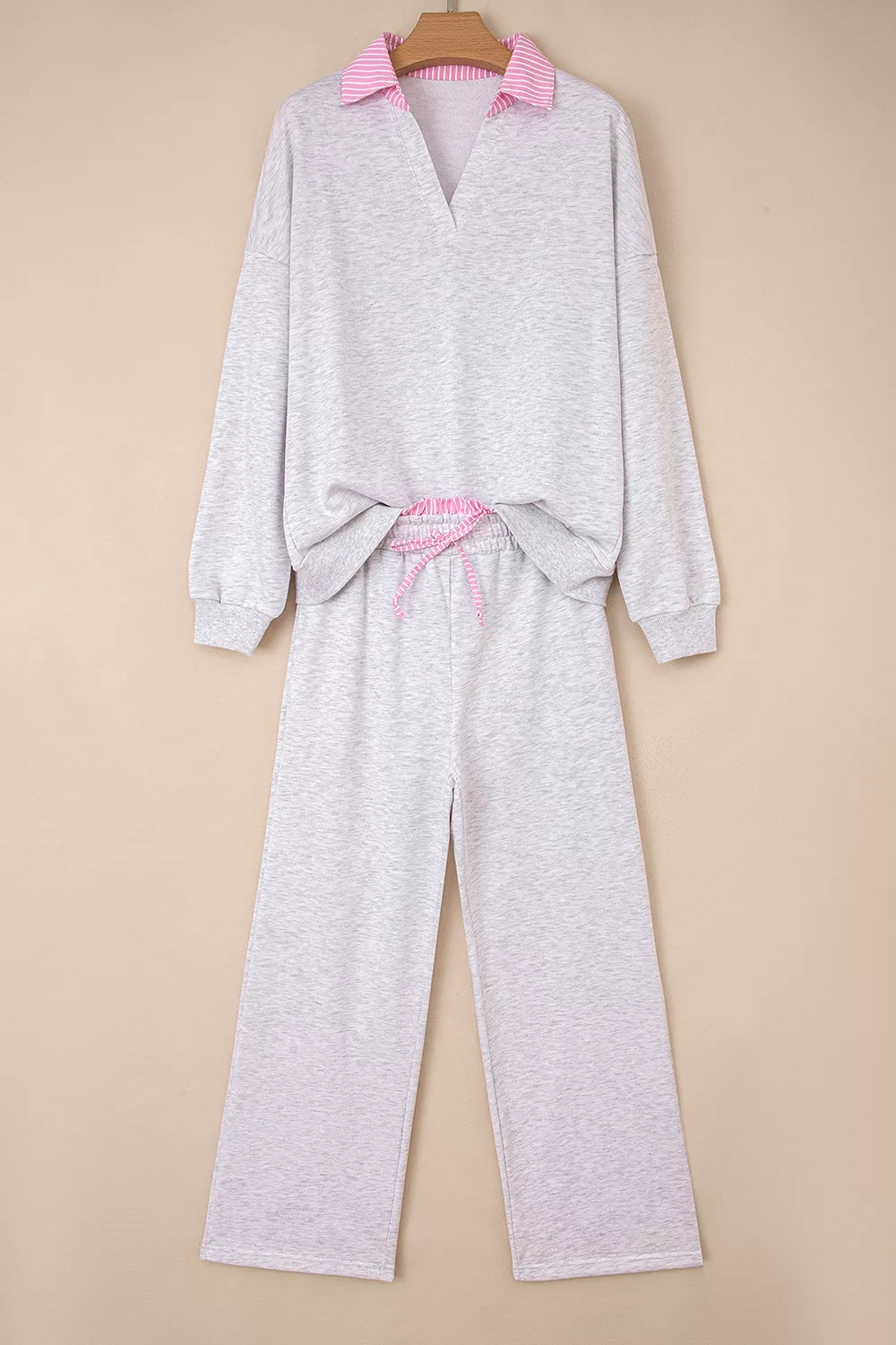 Dropped Shoulder Sweatshirt and Drawstring Pants Set, image 4