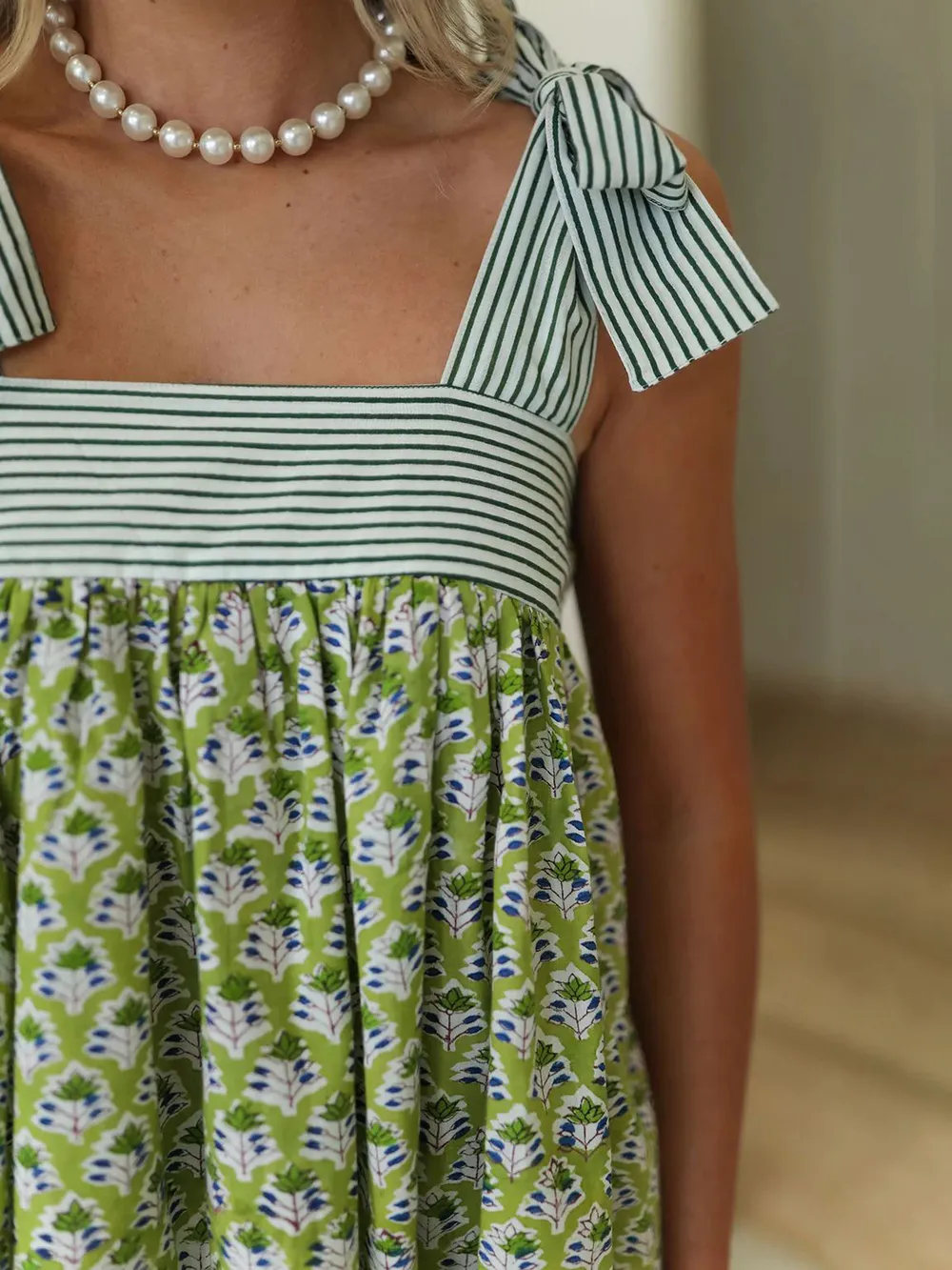 Printed Tie Shoulder Mini Cami Dress, image 8