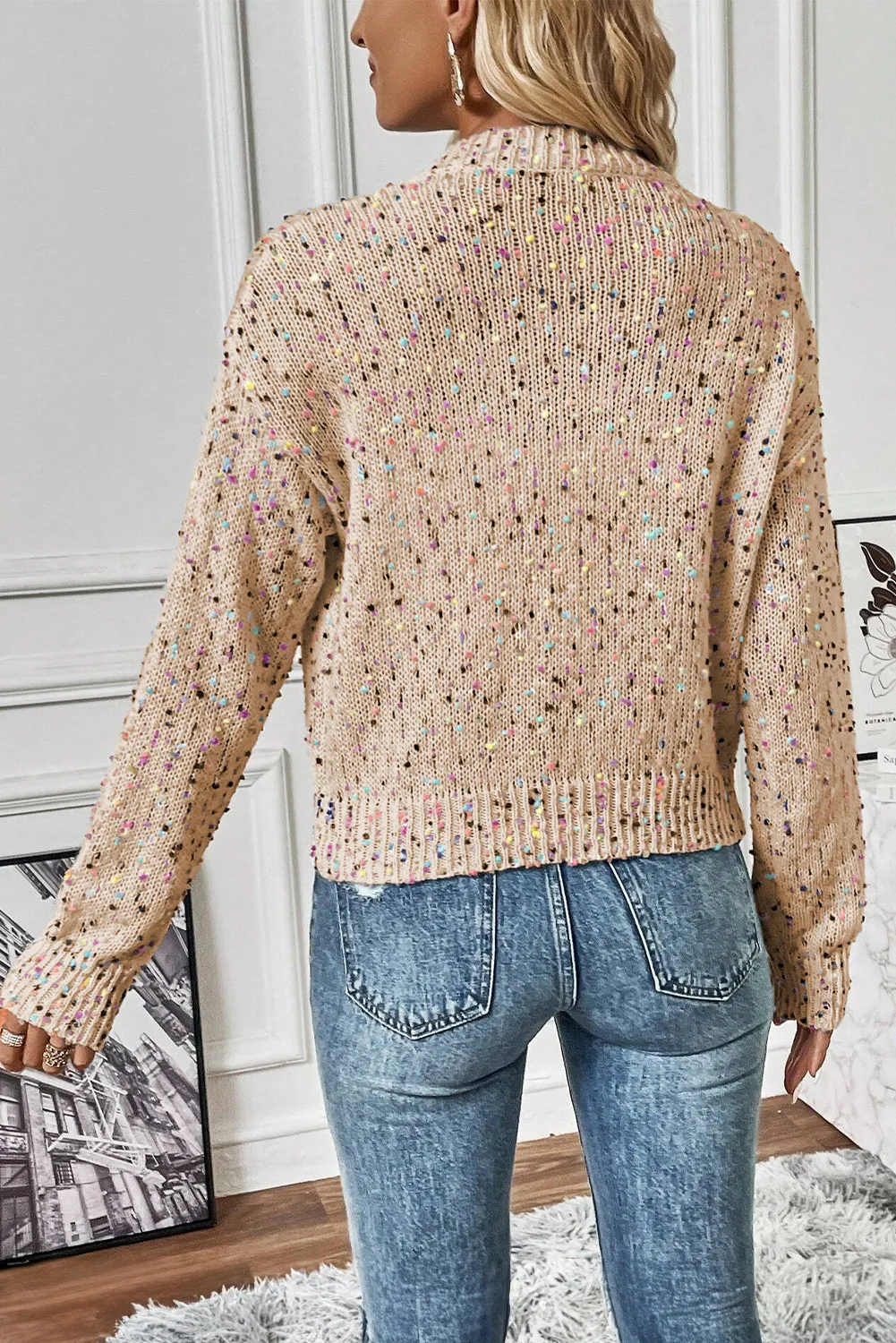 Confetti Button Up Long Sleeve Cardigan, image 11