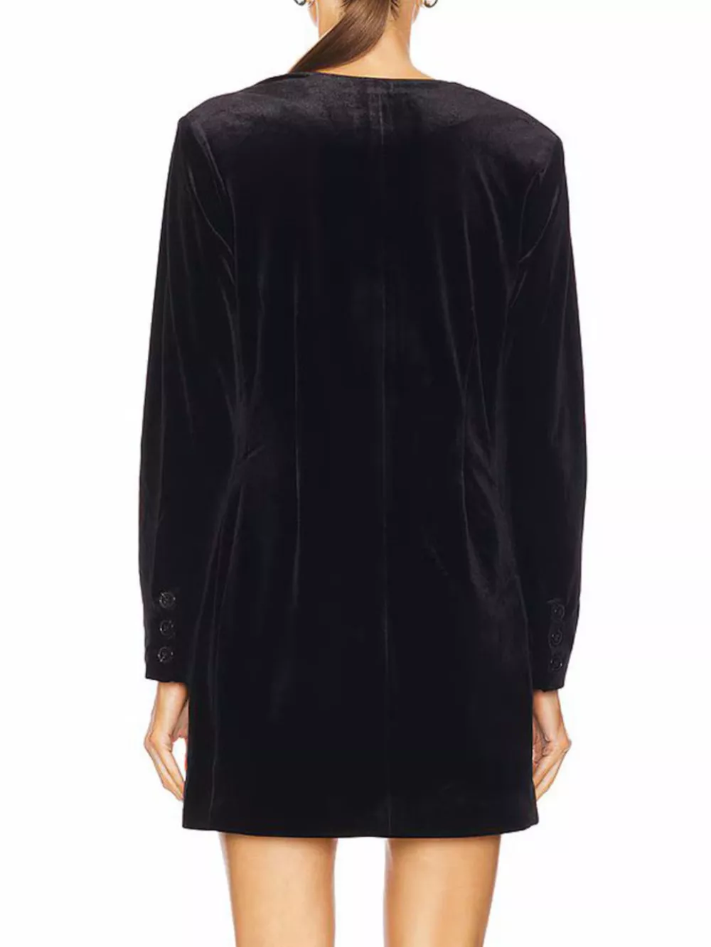 Velvet Double-Breasted Blazer Dress, image 7