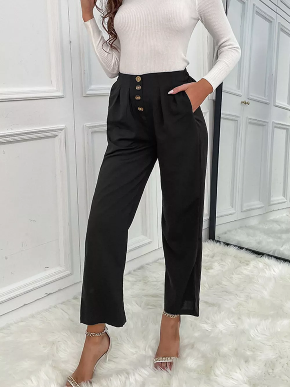 High Waist Wide Leg Pants, image 2