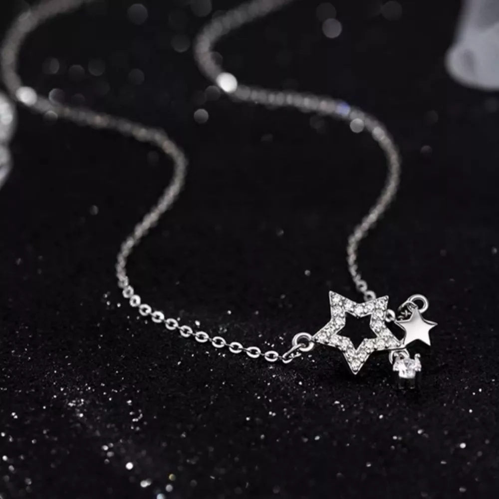 925 Sterling Silver Star Necklace, image 4