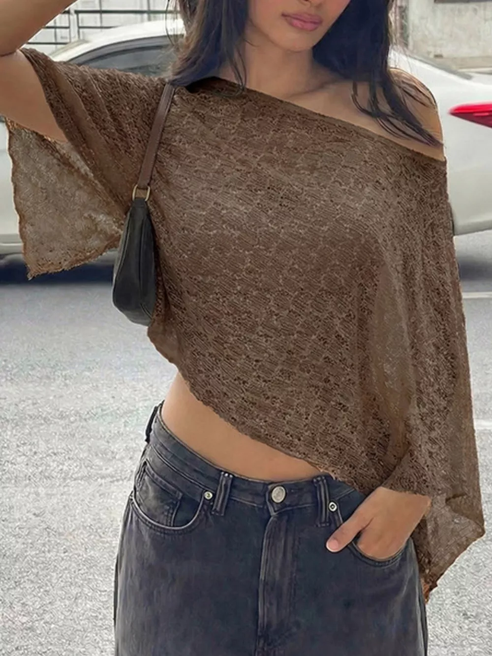One Shoulder Long Sleeve Cover Up, image 17