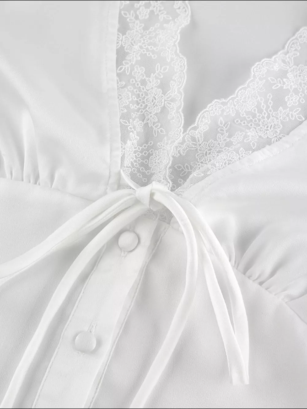 Lace Trimmed Top and Skirt Two-Piece Set, image 6