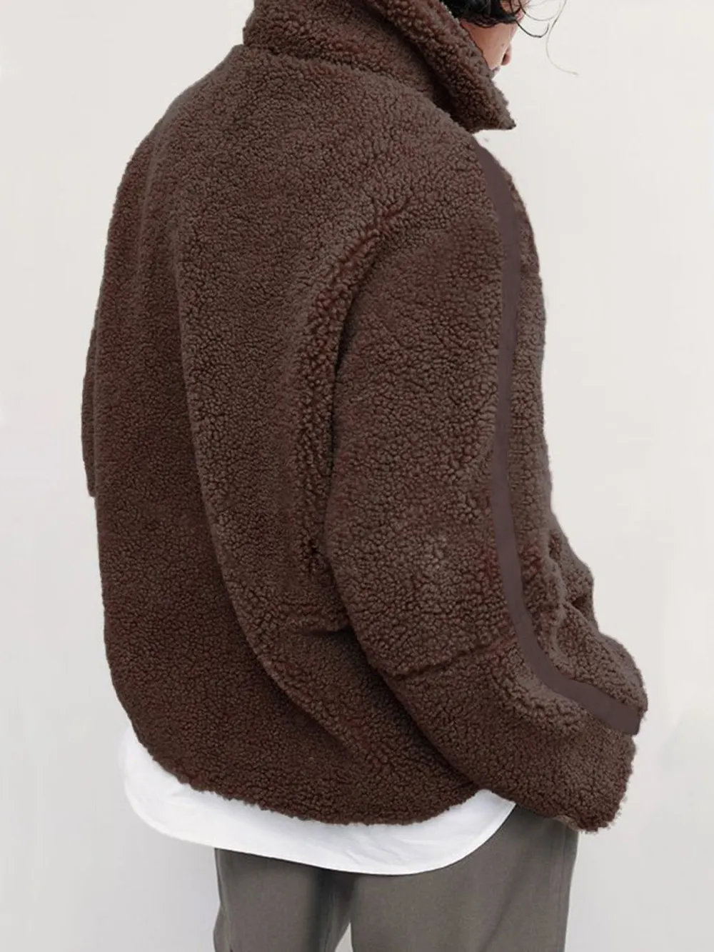 Zip Up Turtleneck Long Sleeve Plush Jacket, image 15