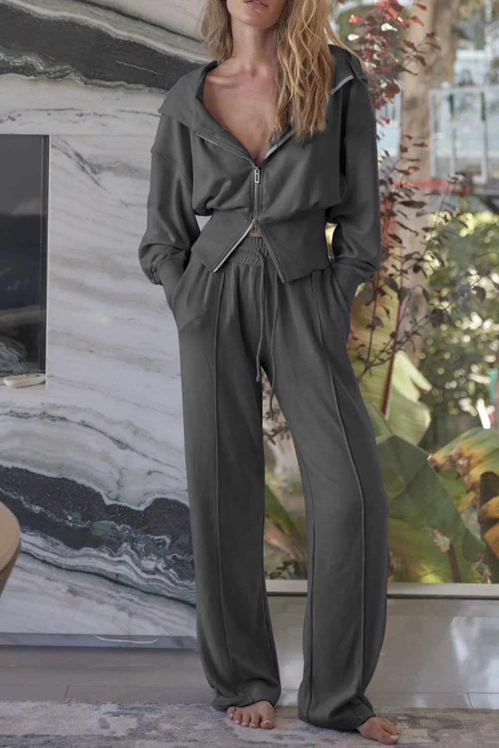 Zip-Up Hoodie and Pants Active Set, image 12