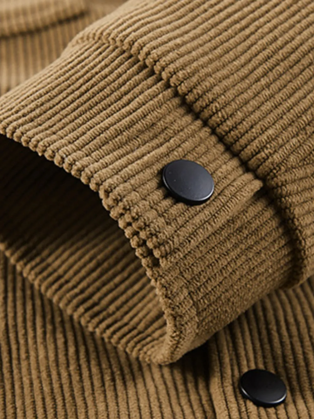 Men's Plus Size Corduroy Button-Up Jacket with Chest Pockets, image 5