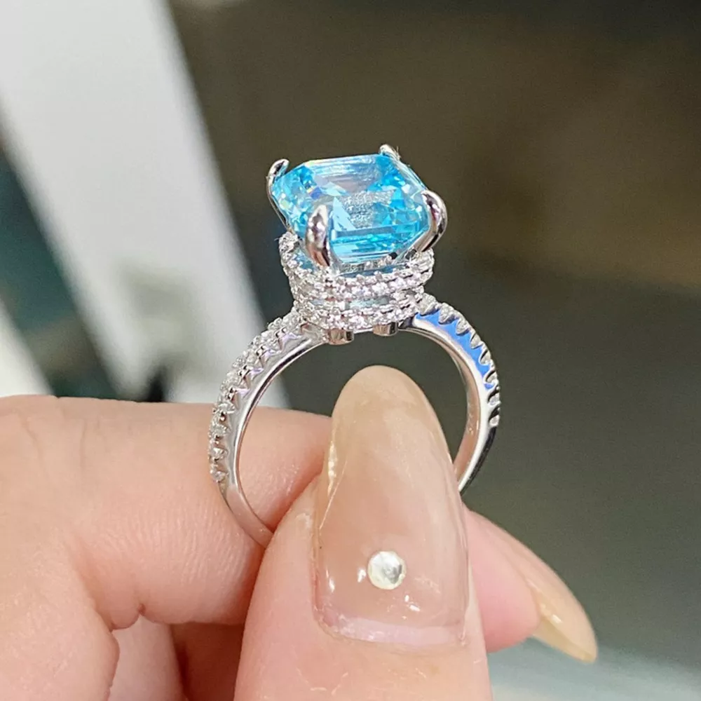 925 Sterling Silver Square Ring, image 4