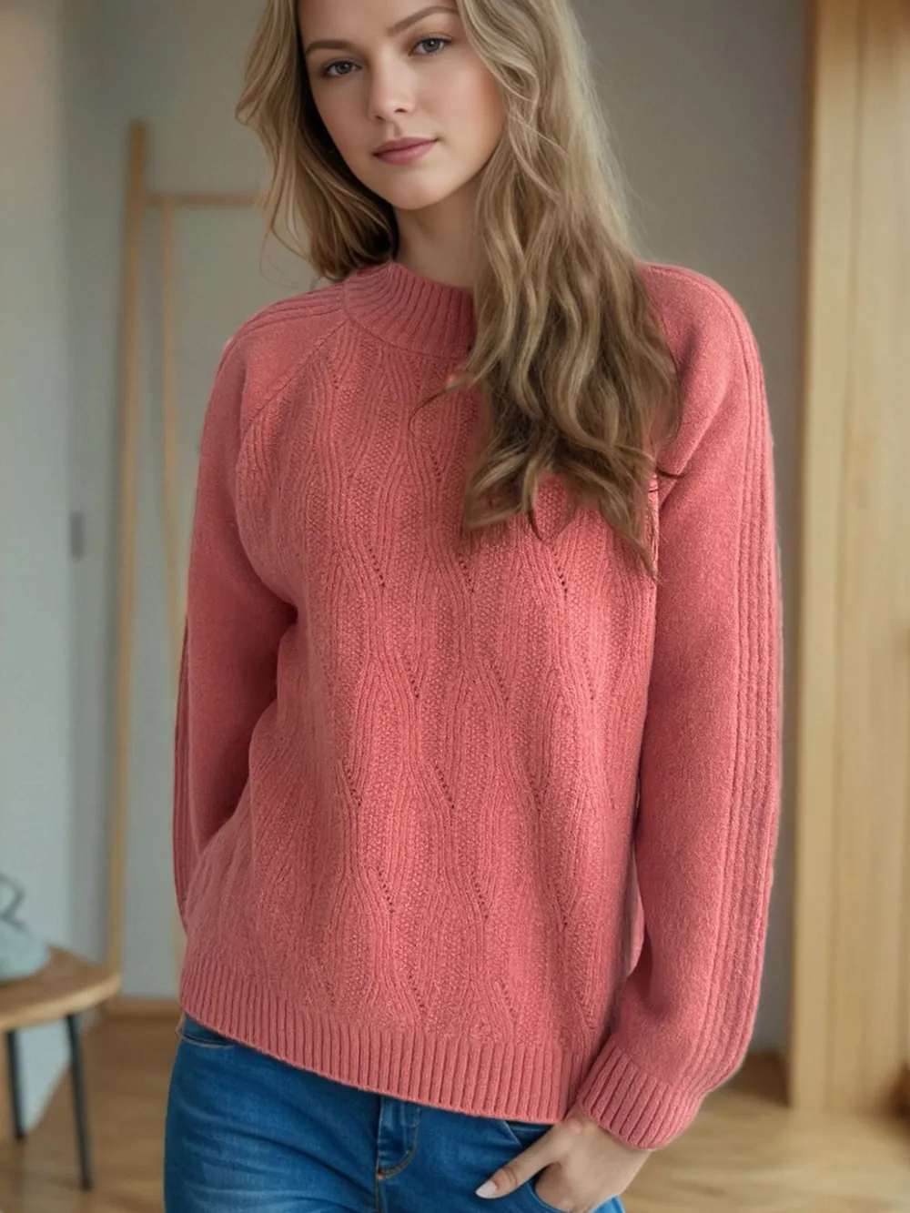 Mock Neck Long Sleeve Sweater, image 12
