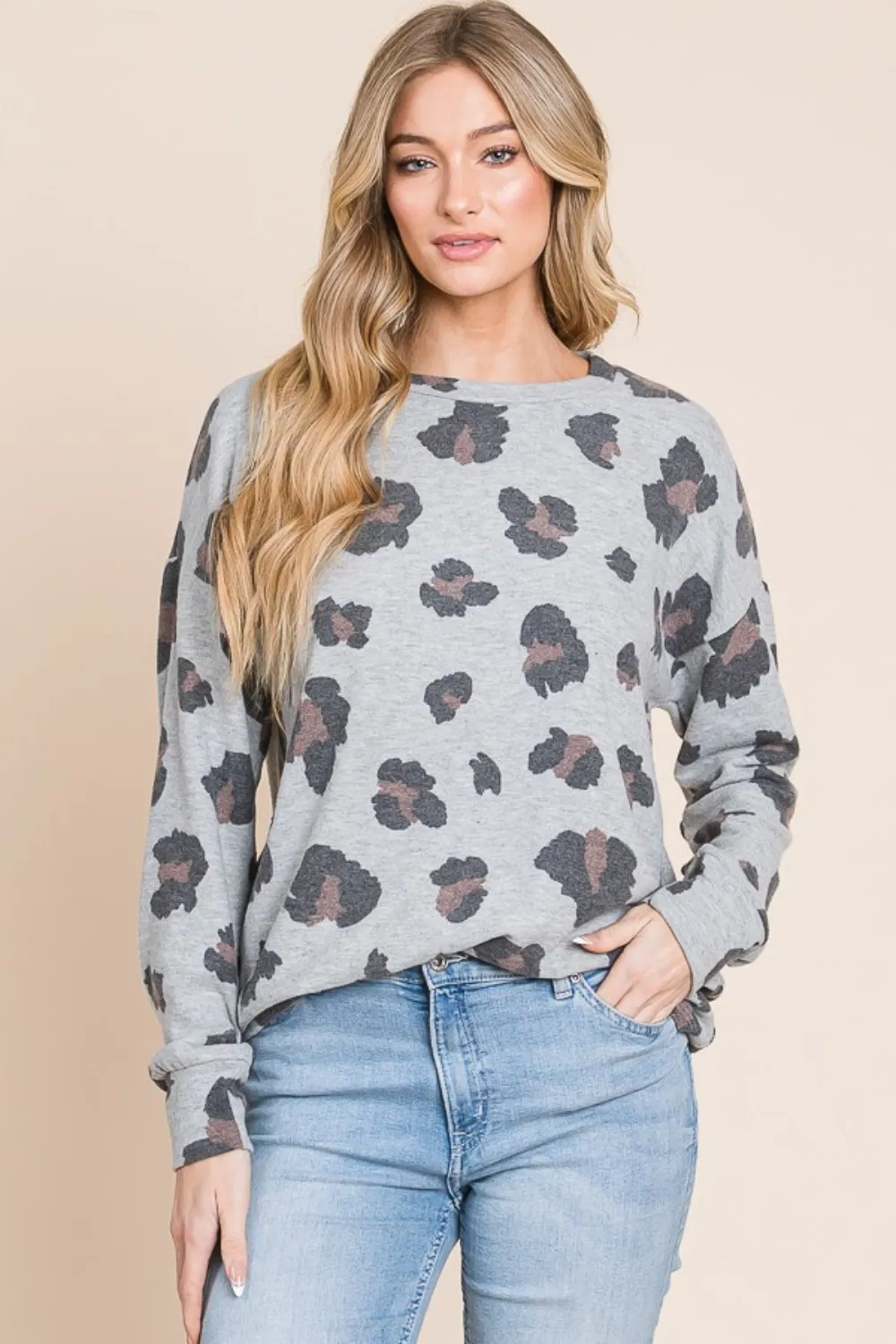 Leopard Drop Shoulder T-Shirt, image 4