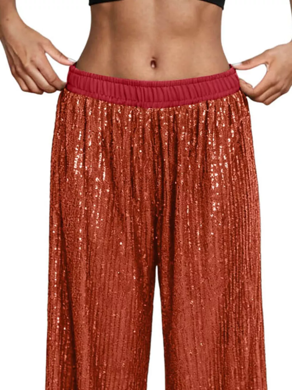 Sequin Wide-Leg Pants, image 14