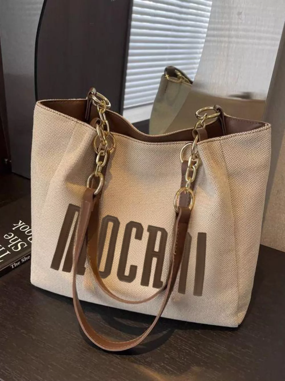 Letter Canvas Shoulder Bag, image 4