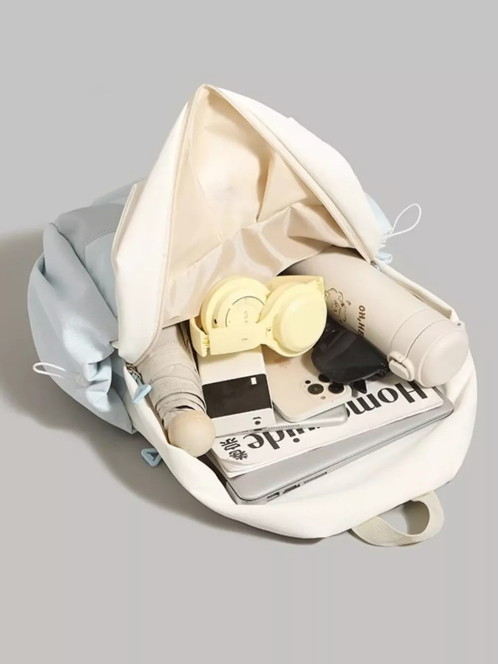 Two-Tone Lightweight Backpack Bag, image 6