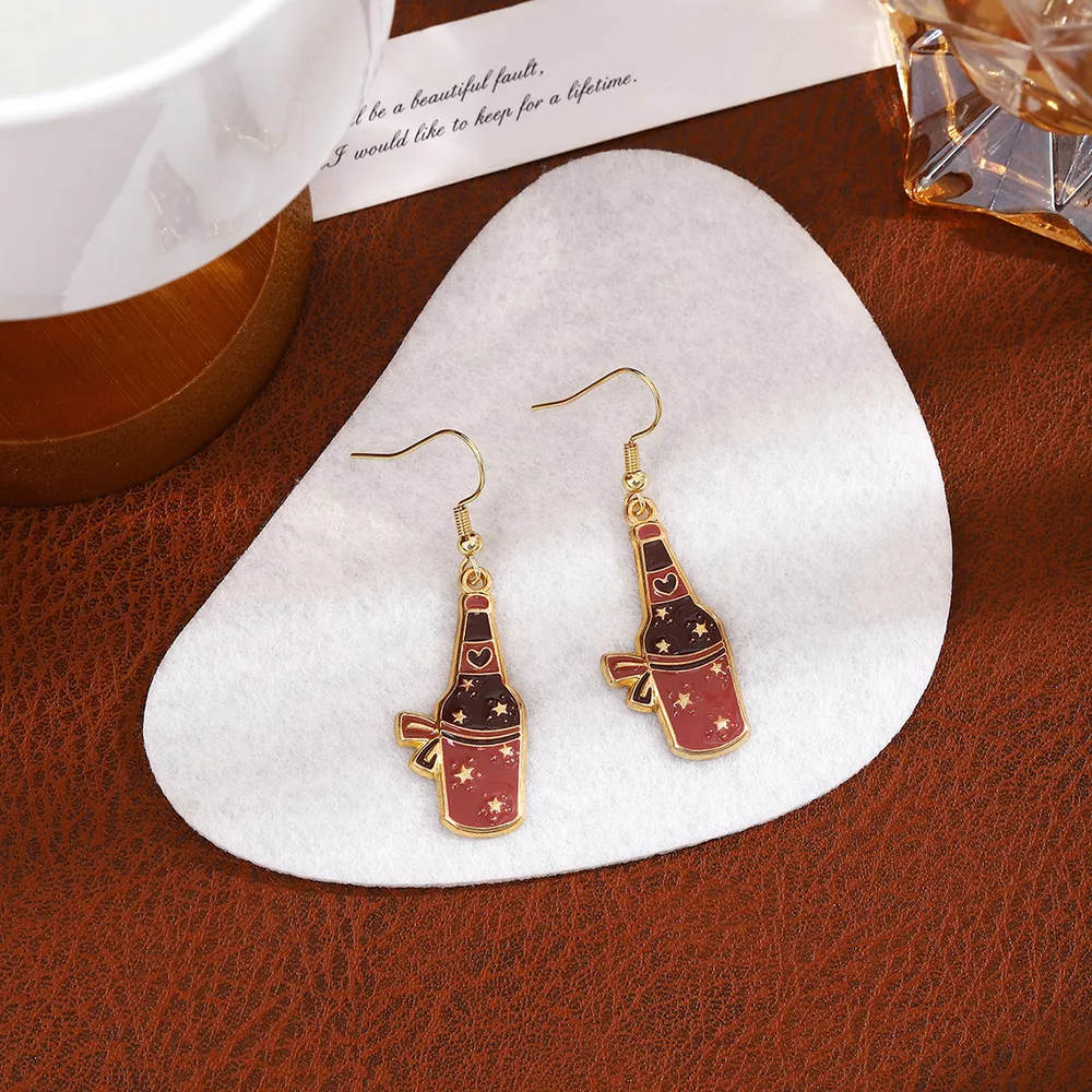 Cowboy Hat & Bottle Dangle Earrings, image 7